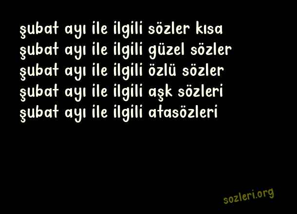 Şubat Ayı