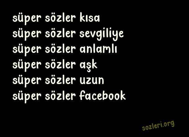 Süper Sözler
