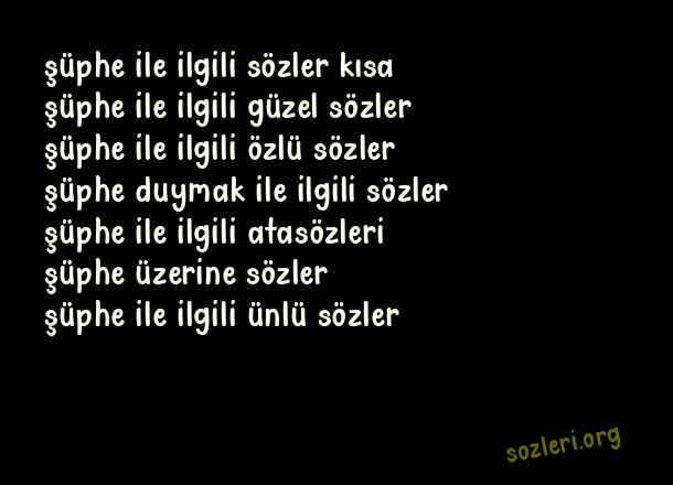 Şüphe