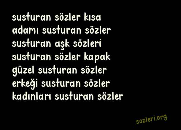 Susturan Sözler