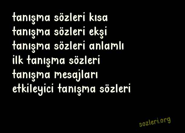 Tanışma