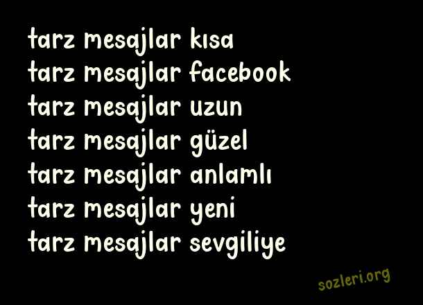 Tarz Mesajlar