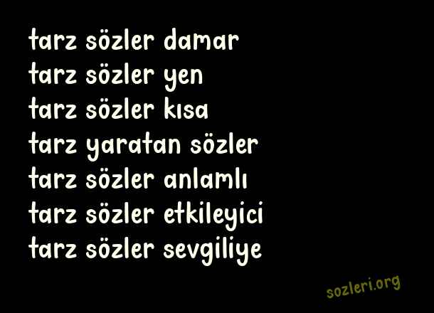 Tarz Sözler