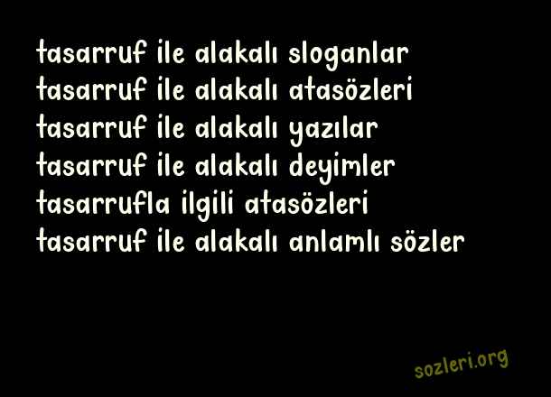 Tasarruf