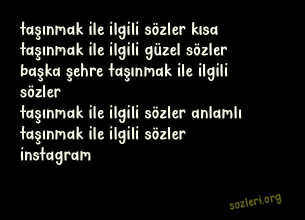 Taşınmak