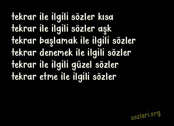 Tekrar