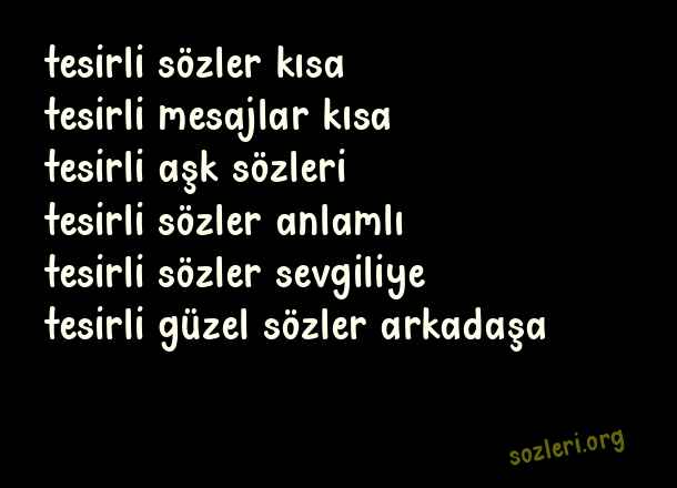Tesirli Sözler