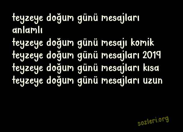 Teyzeme Doğum Günü