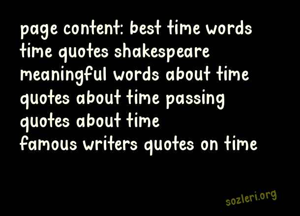 Time Quotes