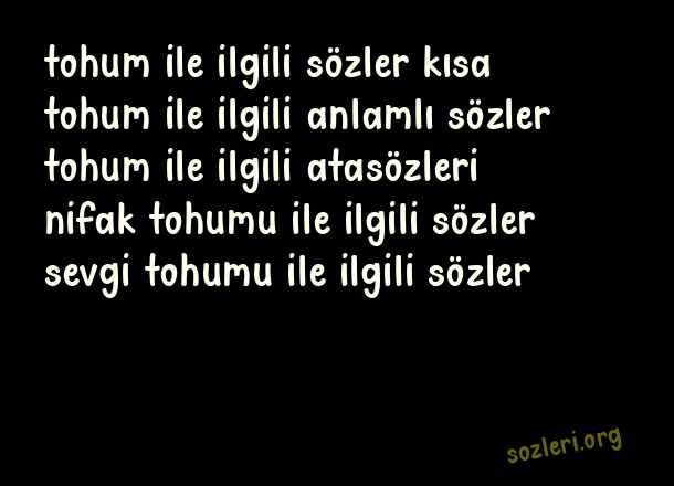 Tohum