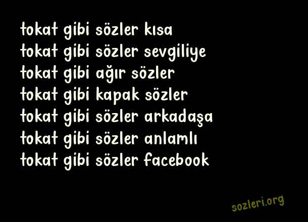 Tokat Gibi Sözler