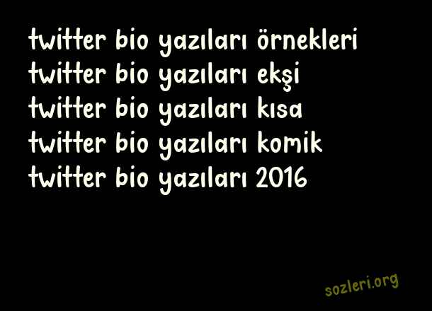 Twitter Bio Yazıları