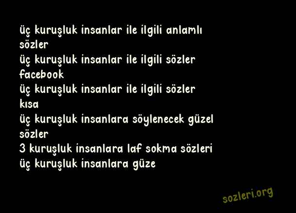 Üç Kuruşluk İnsanlar
