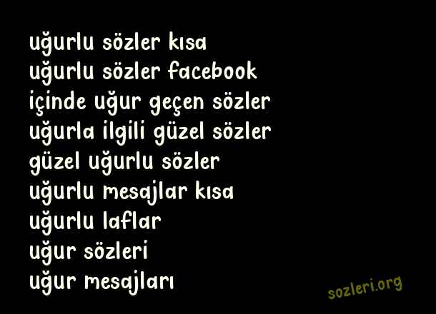 Uğurlu Sözler