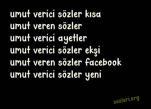 Umut Verici Sözler