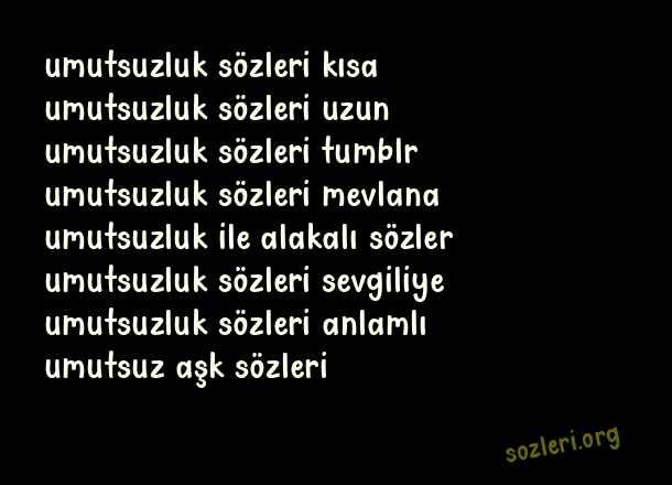 Umutsuzluk