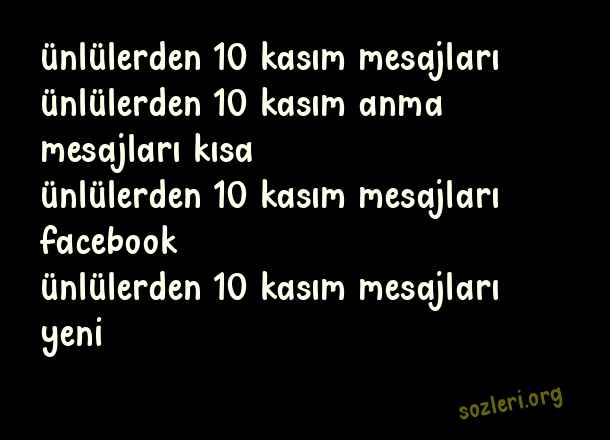 Ünlülerden 10 Kasım