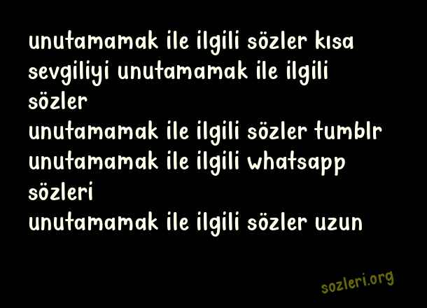 Unutamamak