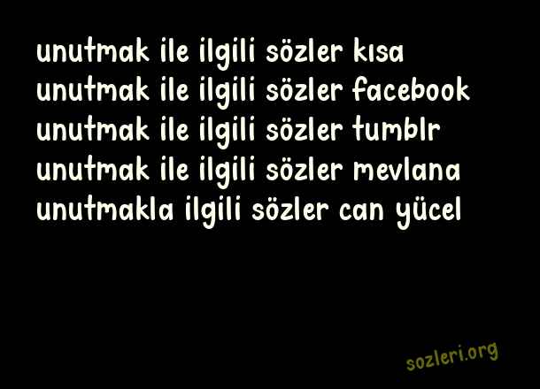 Unutmak