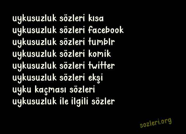 Uykusuzluk