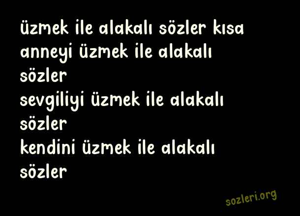 Üzmek