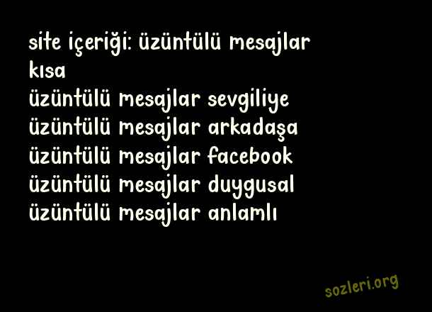 Üzüntülü Mesajlar
