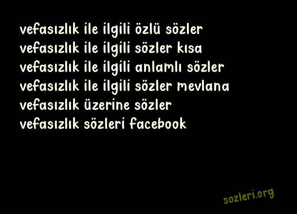Vefasızlık
