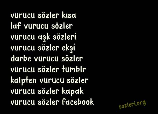Vurucu Sözler