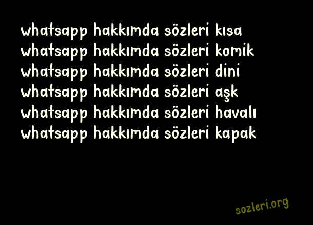 Whatsapp Hakkımda