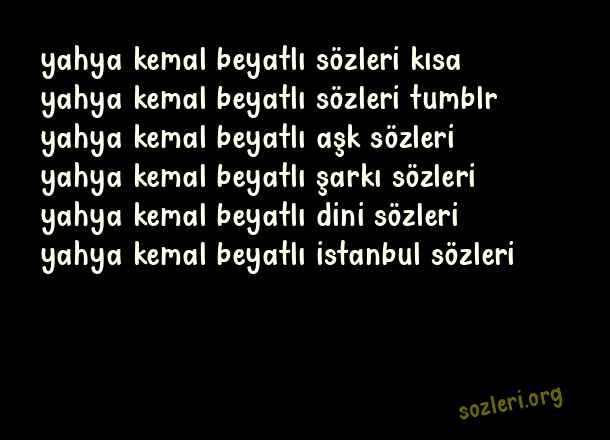 Yahya Kemal Beyatlı