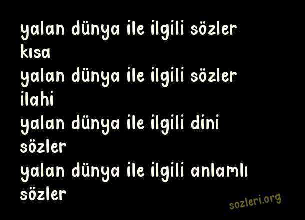 Yalan Dünya