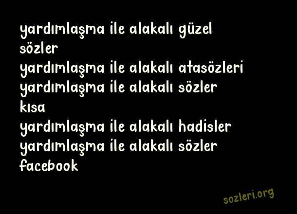 Yardımlaşma