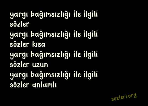 Yargı Bağımsızlığı