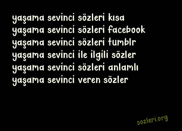 Yaşama Sevinci