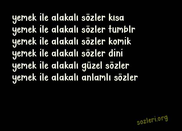 Yemek