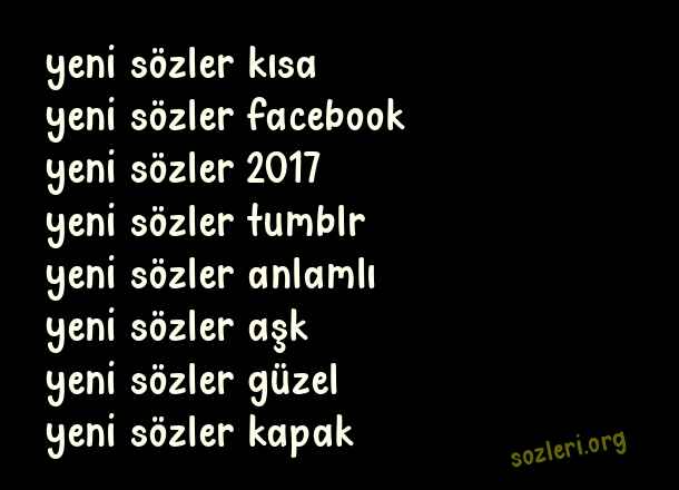 Yeni Sözler