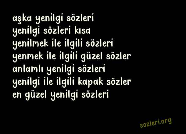 Yenilgi