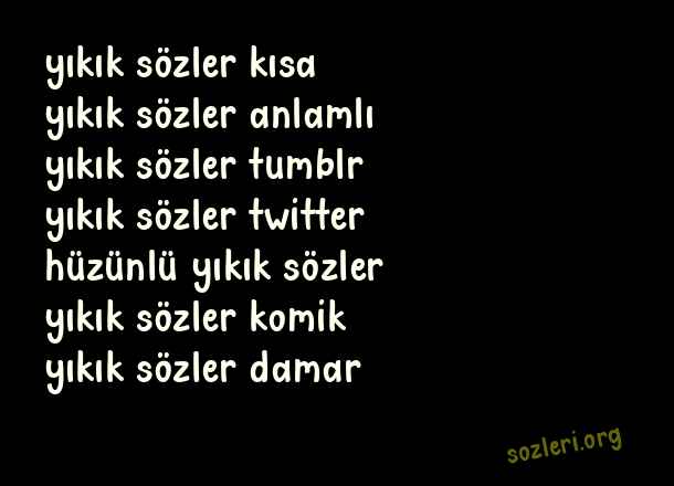 Yıkık Sözler