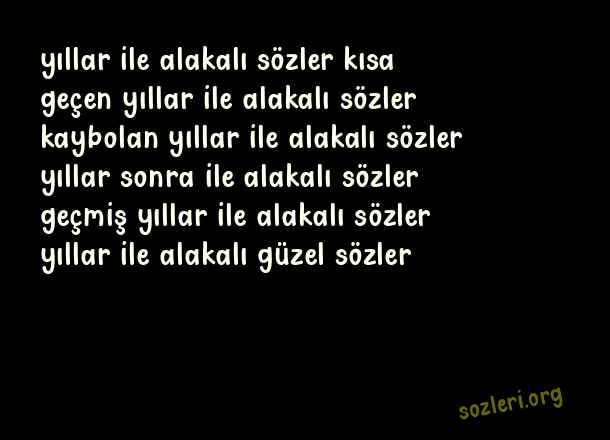 Yıllar