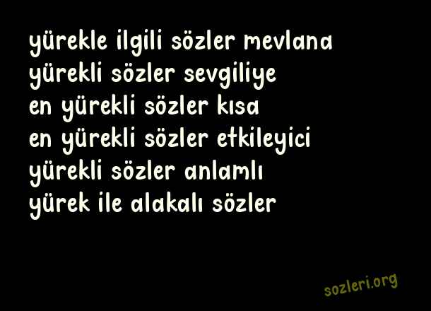 Yürekli Sözler