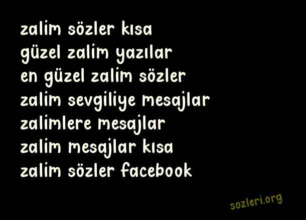 Zalim Sözler